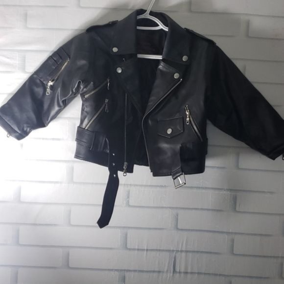 ⭐HP⭐ Kids biker style jacket size 5 - Picture 2 of 8